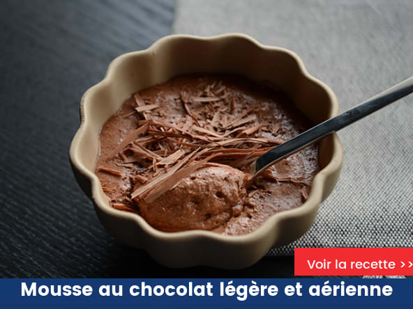 Mousse au chocolat légère et aérienne